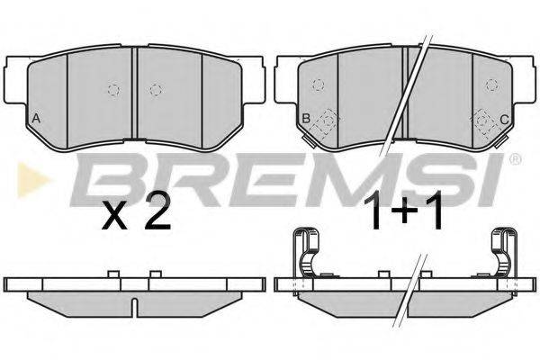 BREMSI 23544 Комплект гальмівних колодок, дискове гальмо
