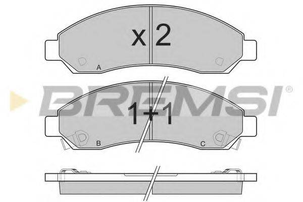 BREMSI 24370 Комплект гальмівних колодок, дискове гальмо