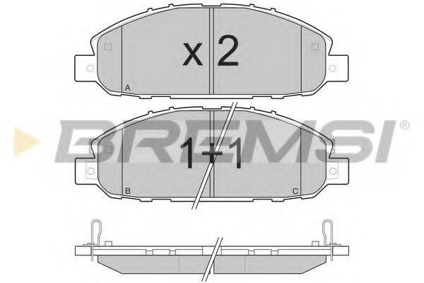 BREMSI 25871 Комплект гальмівних колодок, дискове гальмо