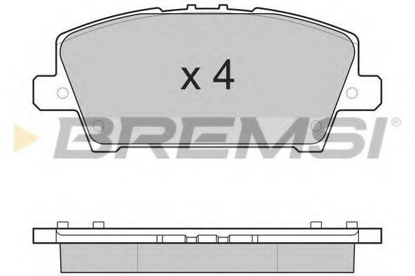 BREMSI 24087 Комплект гальмівних колодок, дискове гальмо