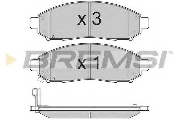BREMSI 24227 Комплект гальмівних колодок, дискове гальмо