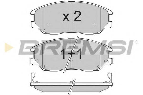 BREMSI 23726 Комплект гальмівних колодок, дискове гальмо