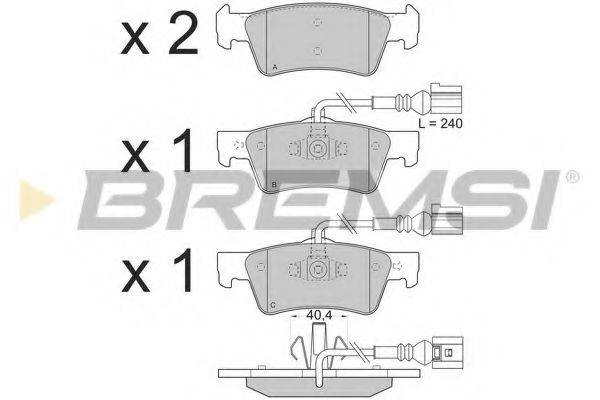 BREMSI 24367 Комплект гальмівних колодок, дискове гальмо