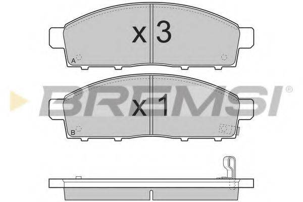 BREMSI 24530 Комплект гальмівних колодок, дискове гальмо