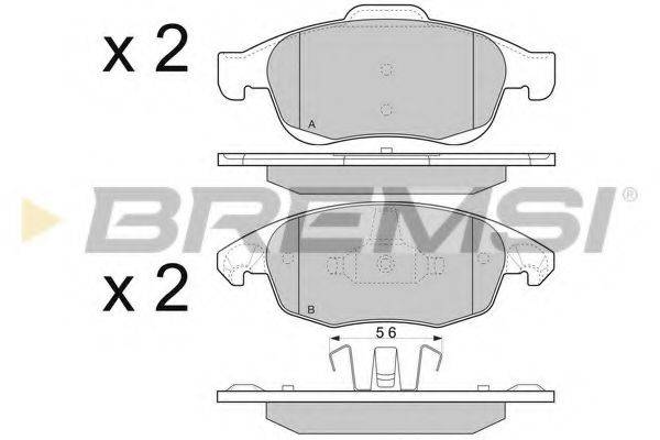 BREMSI 24539 Комплект гальмівних колодок, дискове гальмо