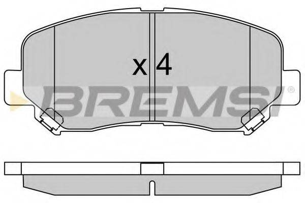 BREMSI 25564 Комплект гальмівних колодок, дискове гальмо