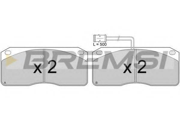 BREMSI 29033 Комплект гальмівних колодок, дискове гальмо