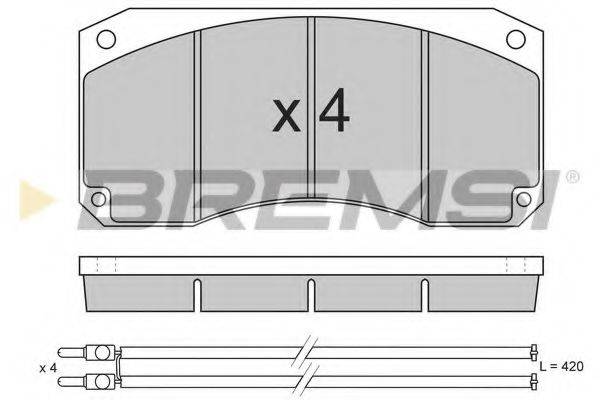 BREMSI 29051 Комплект гальмівних колодок, дискове гальмо