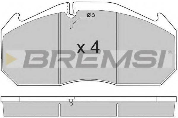BREMSI 29053 Комплект гальмівних колодок, дискове гальмо