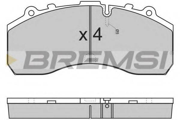 BREMSI 29108 Комплект гальмівних колодок, дискове гальмо