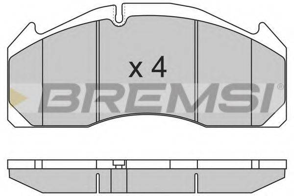 BREMSI 29125 Комплект гальмівних колодок, дискове гальмо