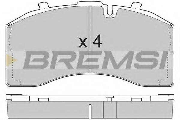 BREMSI 29158 Комплект гальмівних колодок, дискове гальмо