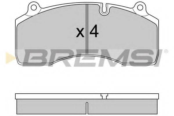 E.T.F. 125333 Комплект гальмівних колодок, дискове гальмо