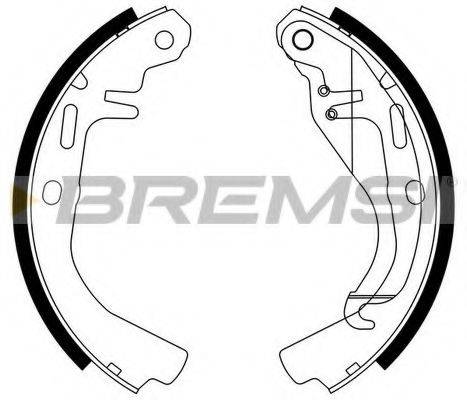 BREMSI 1263 Комплект гальмівних колодок