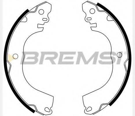 BREMSI 2844 Комплект гальмівних колодок