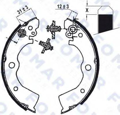 FOMAR FRICTION FO0559 Комплект гальмівних колодок