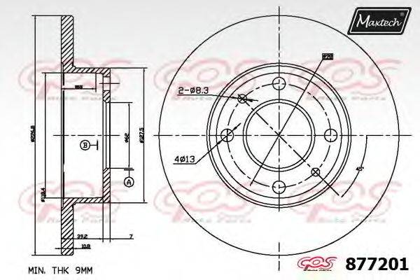 MAXTECH 877201 гальмівний диск