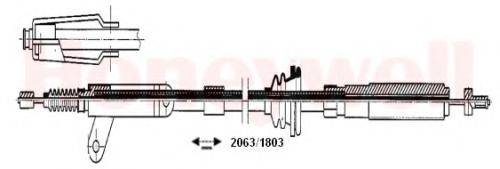 BENDIX 432700 Трос, стоянкова гальмівна система