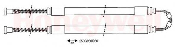 PEX 4.1107 Трос, стоянкова гальмівна система