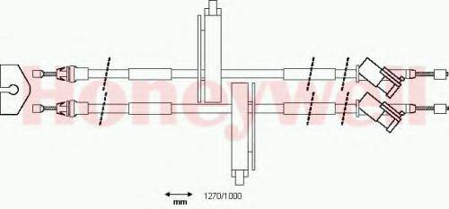 BENDIX 433172 Трос, стоянкова гальмівна система