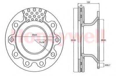 BENDIX 569100 гальмівний диск