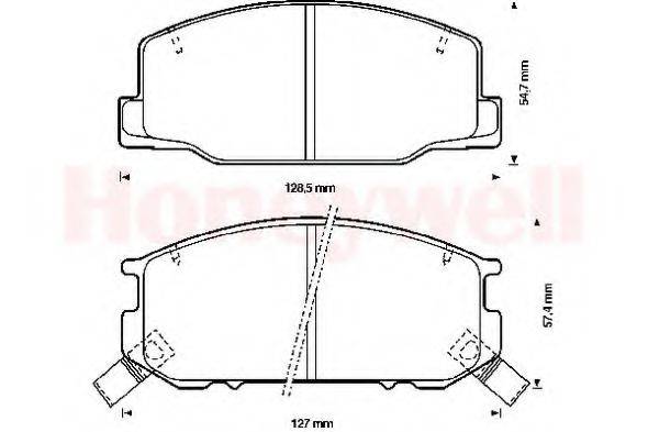 BENDIX 572306 Комплект гальмівних колодок, дискове гальмо
