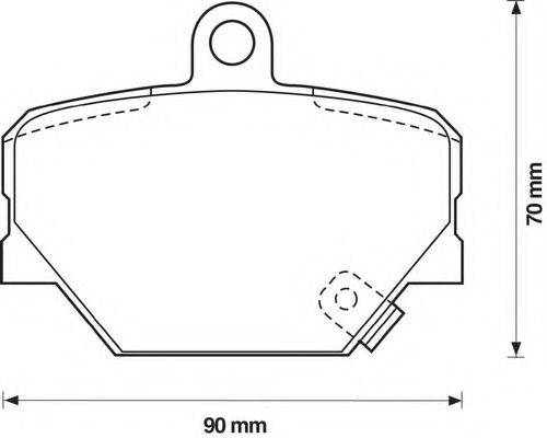 BENDIX 21998 Комплект гальмівних колодок, дискове гальмо