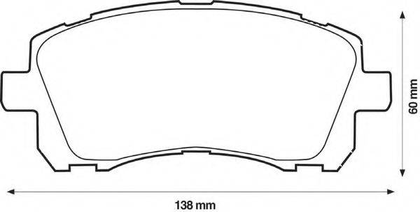 BENDIX 23558 Комплект гальмівних колодок, дискове гальмо