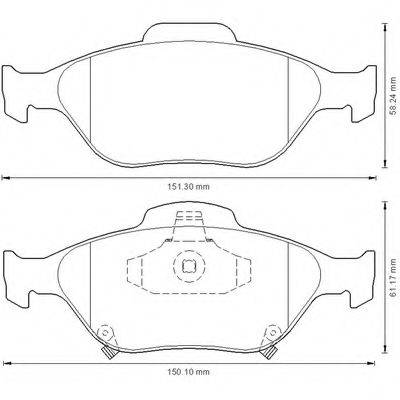 BENDIX 23202 Комплект гальмівних колодок, дискове гальмо