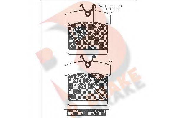 R BRAKE 20737 Комплект гальмівних колодок, дискове гальмо