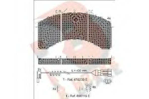 R BRAKE RB1043-111