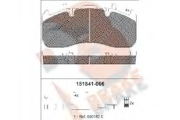 R BRAKE 29272 Комплект гальмівних колодок, дискове гальмо