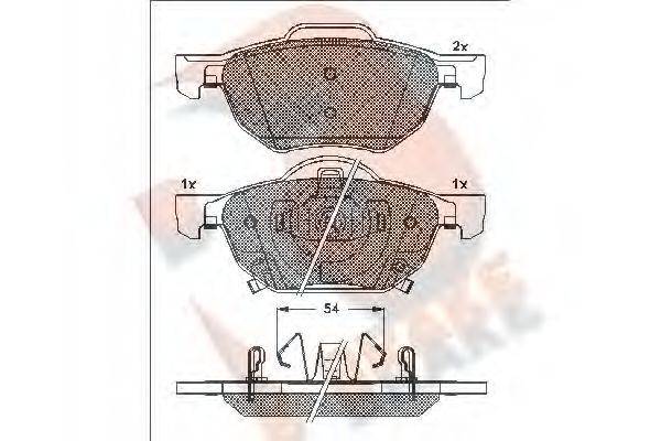 R BRAKE 23721 Комплект гальмівних колодок, дискове гальмо