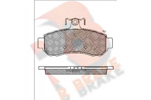 R BRAKE 22063 Комплект гальмівних колодок, дискове гальмо