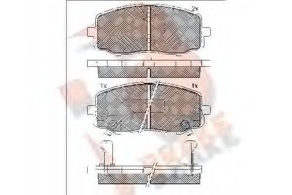 R BRAKE 24924 Комплект гальмівних колодок, дискове гальмо