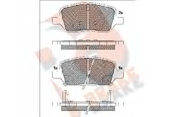 R BRAKE 25314 Комплект гальмівних колодок, дискове гальмо