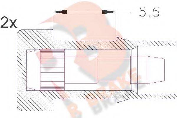 R BRAKE 20719 Сигналізатор, знос гальмівних колодок