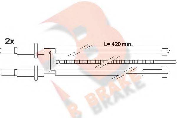R BRAKE 29051 Сигналізатор, знос гальмівних колодок