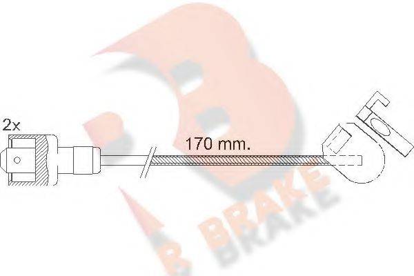 R BRAKE 20845 Сигналізатор, знос гальмівних колодок