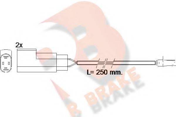 R BRAKE 24485 Сигналізатор, знос гальмівних колодок