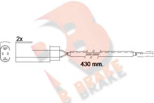 R BRAKE 24486 Сигналізатор, знос гальмівних колодок
