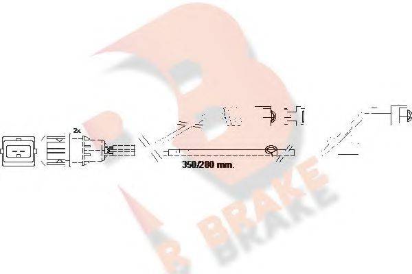 R BRAKE 29219 Сигналізатор, знос гальмівних колодок