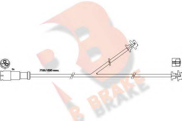 R BRAKE 29202 Сигналізатор, знос гальмівних колодок