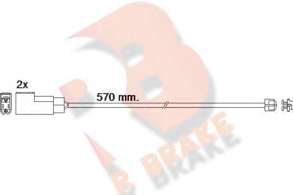R BRAKE 29123 Сигналізатор, знос гальмівних колодок