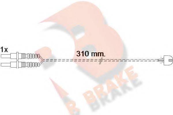 R BRAKE 24332 Сигналізатор, знос гальмівних колодок