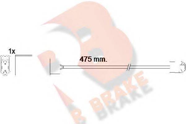 R BRAKE 25604 Сигналізатор, знос гальмівних колодок