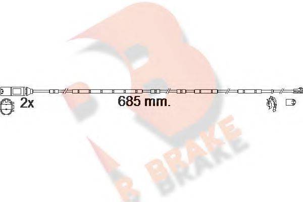 R BRAKE 25331 Сигналізатор, знос гальмівних колодок