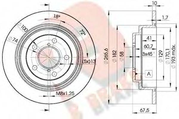 R BRAKE 78RBD20034