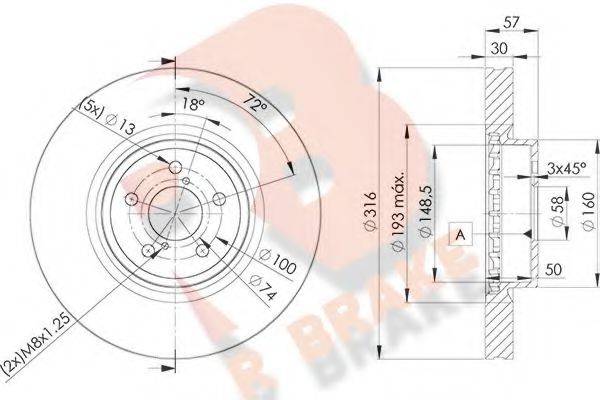R BRAKE 78RBD20035