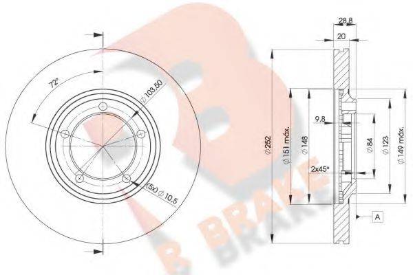 R BRAKE 78RBD20100